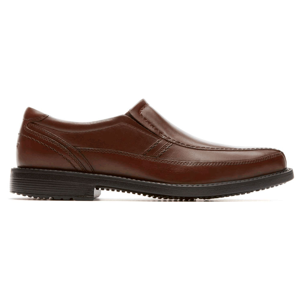 Rockport Mens Style Leader 2 Bike Toe - Slip-On Brown - TOS401389